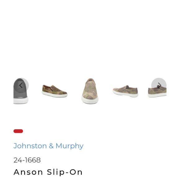 Men\'s Johnston & Murphy Anson Slip- Camouflage Shoes Size US 10.5 M. NWOB.